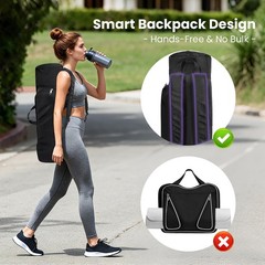 Waterproof Yoga Mat Bag Backpack For Women Men Carrier Holder Workouts Gym