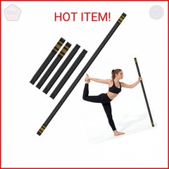 Queension 5ft Adjustable Yoga Stick Made of Sturdy Alloy Steel, Stretching & Mob