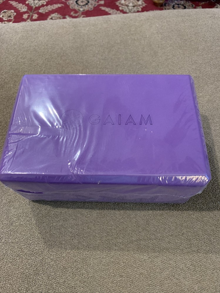 Gaiam Foam Yoga Exercise Block Solid Purple 9″ X 6″ X 4″ (CT)