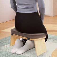 Modern Foldable Kneeling Meditation Bench with Cushion and Carrying Bag