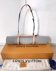 LOUIS VUITTON Monogram Etui Tapi Yoga Exercise Mat Beige GI0501 LV Auth