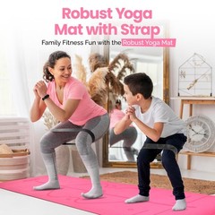 Robust TPE Non-Slip Yoga Mat-1/4 Inch Thick Exercise Mat with Posit… Fast Ship