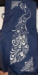 Gonex Yoga Mat Travel Bag Carrier Full-Zip Peacock Design Dark Blue 28”x10”