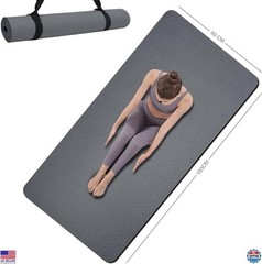 Extra Wide Non-Slip Yoga Mat 72″x32″x7mm TPE for Home Workout & Pilates