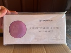 Halfmoon Rose Quartz Silk Pink Eye Pillow Crystal Meditation Yoga Gaiam