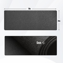 36″ x 78″ Tear-Resistant Workout Mat – Waterproof & Easy to Clean for Fitness
