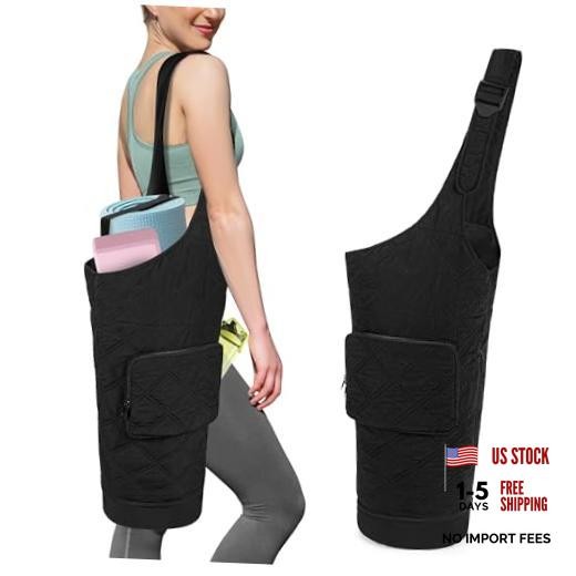 Yoga Mat Bag with Wet Pocket, Bottle Pocket and Mat Secure Straps, Yoga Mat