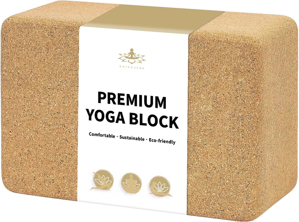 Bloque Yoga Corcho Natural Premium Accesorios Eco Pilates Estiramiento Yoga