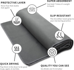 Non-Slip Hot Yoga Towel Set,Super Absorbent Microfiber in, 24.5″ x 72″ – Anti-Sl