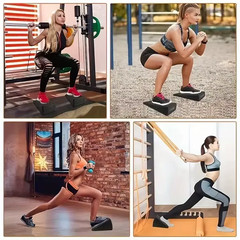 3Pcs Yoga Wedge Stretch Slant Boards Adjustable Bricks Squat Wedge Blocks for Ex