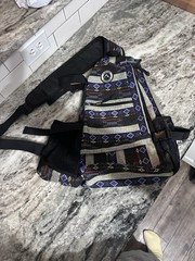 AURORAE Cross Body Sling Backpack Multicolored Geometric Yoga Gym Bag No Mat