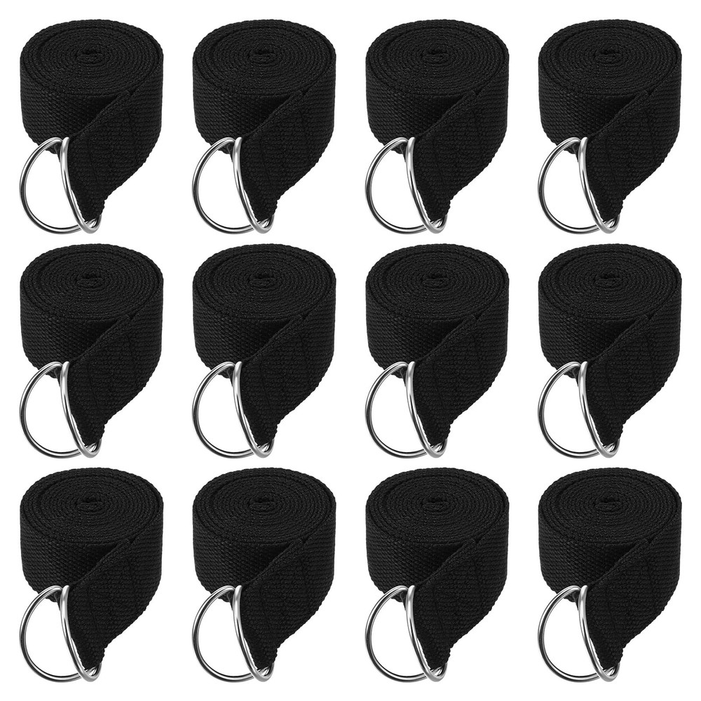 12 Pcs Yoga Strap 6Ft Exercise Stretch Bands for Flexibility with Adjustable …