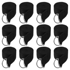 12 Pcs Yoga Strap 6Ft Exercise Stretch Bands for Flexibility with Adjustable …