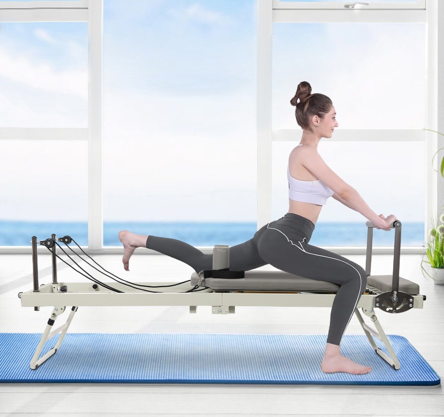 Foldable Reformer Machine, Multifunctional Yoga Fitness Equipment