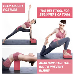Yoga Block EVA Foam Non Slip Yoga Pilates Fitness Gym Studio Block