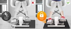 Under Desk Elliptical Mat – Non-Slip Exercise Equipment for Peloton Bike, Small