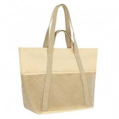 Waterproof Beach Bags for Women – Machine Washable Medium Beige (Light Yellow)