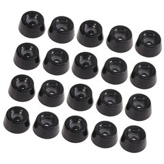 20Pcs Durable Silicone Chair Leg Covers Round Shape Table Feet Caps Black