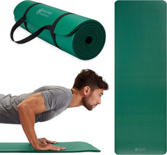 Thick Yoga Mat 72″x24″ Fitness Exercise Mat w/ Strap Non-Slip Cushion Workout