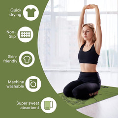 Yoga Towels, Non Slip Hot Yoga Mat Towel with Grip Dots,Super-Absorbent Soft Mic