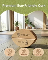 Cork Yoga Blocks, Half Moon Foot and Calf Stretching Tool | high-density cork…