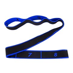 Fitness Tension Band for Stretching & Yoga 8 Segments Numbered Yoga Strap Band
