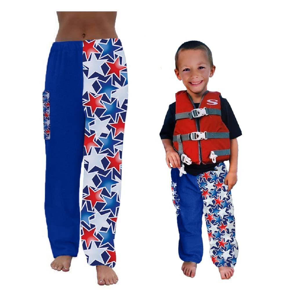 Paradise Towelwear Co. Towel Pants For Swimmers Patriotic Stars – Cotton Terry