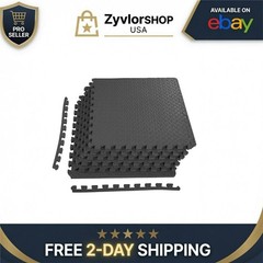 BalanceFrom Puzzle Exercise Mat – 24 Sq Ft Interlocking Foam Tiles