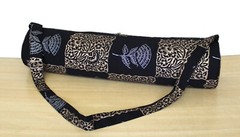 Indian Cotton Unisex Bag Gym Bags With Shoulder Strap Black Silver Yoga Mat Bags