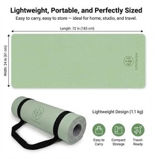 Premium TPE Yoga Mat – Eco-Friendly, 6mm Thick Non-Slip Mat for Yoga, Pilates…