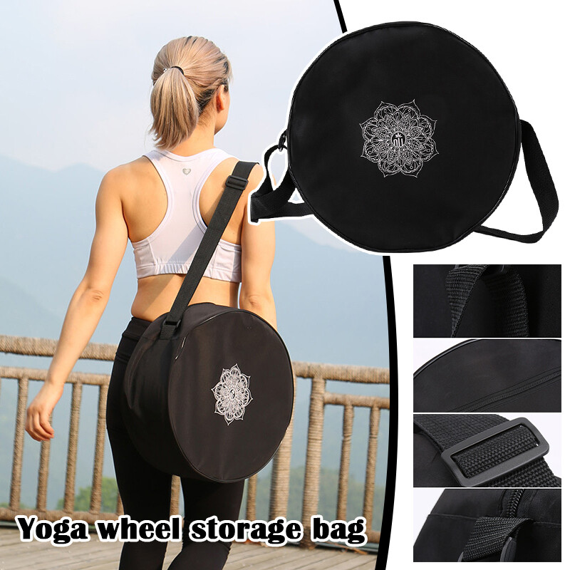 Large Capacity Fitness Bag Yoga Wheel Storage Bag Portable Yoga Shoulder Bag