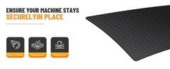 Under Desk Elliptical Mat – Non-Slip Exercise Equipment for Peloton Bike, Small