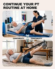 Lightweight 75″ Stretching Strap with Loops for Post-Surgery Recovery and Yoga