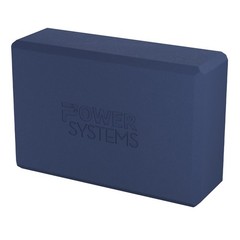 Power Systems Lightweight Yoga Block – 9x6x3 Navy Exercise Block for Stretching