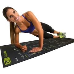GoFit Black 7 mm Double-Thick Guide Mat with Printed Exercises