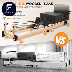 Pilates Reformer 92″ Wooden Pilates Reformer Machine with Springs Pilates Machin