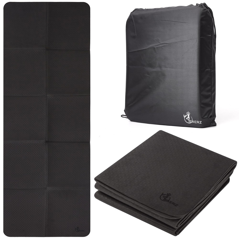 Foldable Yoga Mat with Carry Bag – Portable, Non-Slip – for Travel and Hei…