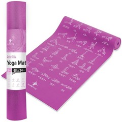 Yoga Mat for Women and Men – Large, 5mm Thick, 68 Inch Long, Non Slip Exercis…
