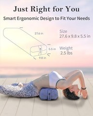 Tumaz Yoga Bolster Set, Rectangular Yoga Bolster with Washable Cover | Soft bols