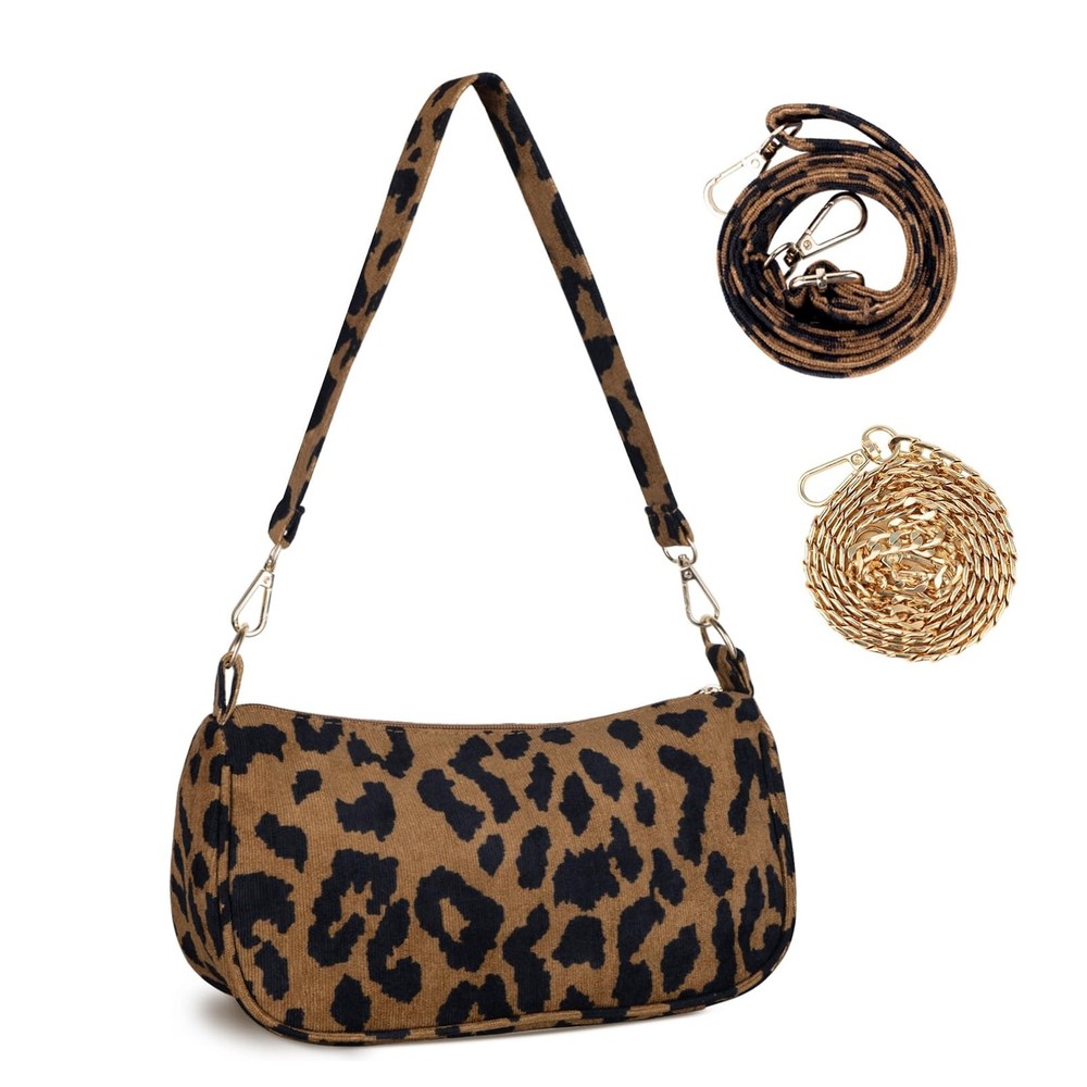 FITDON Small Shoulder Bag for Women, Corduroy Hobo Tote Handbag Clutch Purse …