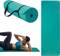 Gaiam Yoga Mat, Pilates & Exercise Mat, Thick 2/5″ (10Mm) Workout Mat with Easy-