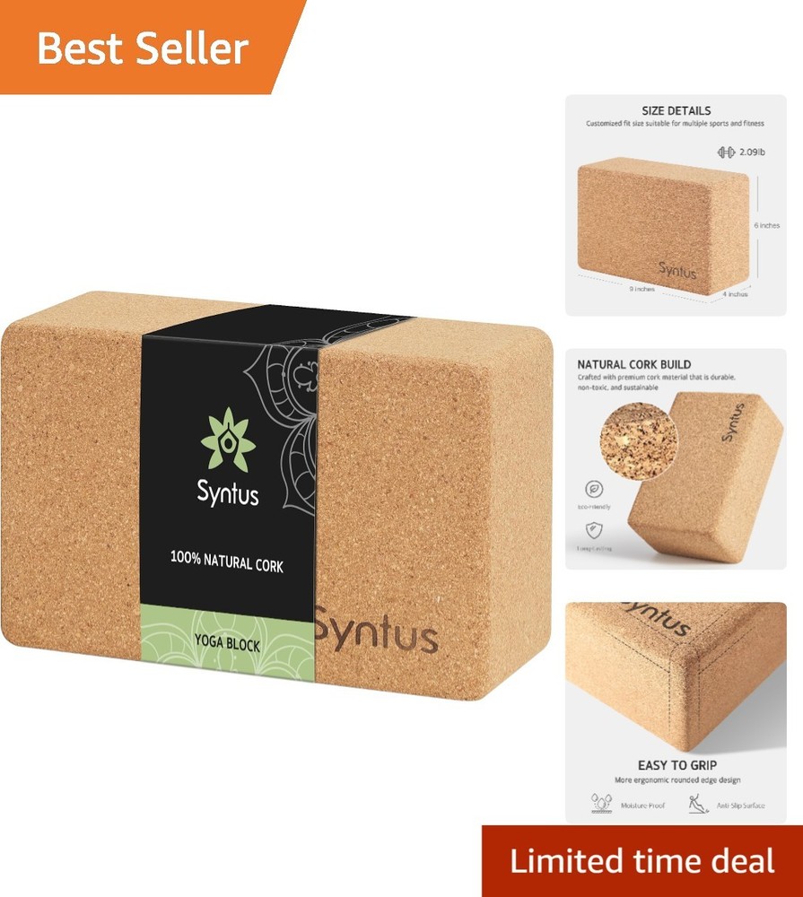 Versatile Yoga Block & Strap Set – Natural Cork for Better Balance & Flexibility