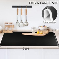 Extra Large Silicone Mat for Kitchen Counter 36″ x 24″ Silicone Table Mat for…