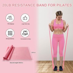 KANGFITER Pilates Equipment Kit for Home Workout, Ring and Ball Pink