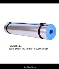 Extra Thick 10mm Exercise Yoga Pilates Mat Gym Fitness NBR 72″x 24″ w/ Bag Strap
