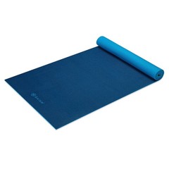 Gaiam Yoga Mat Premium Solid Color 78″L x 26″W x 6mm Thick, Navy/Blue