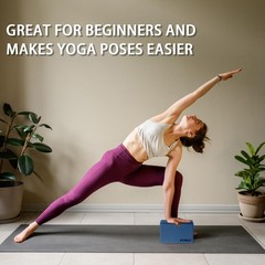 Yoga Blocks 2 Pack – Non-Slip Yoga Brick & Foam Blocks Yoga Set, High-Density…