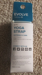 EVOLVE By GAIAM Black 6ft Yoga Stretching Strap 100% Polyester Brand New