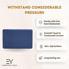 Foam Yoga Block 4 Inch HighDensity Support for Stability and Balance