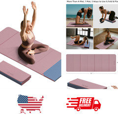 Foldable Yoga Mat, Environmental Sports Mat, Odorless TPE Material 71 x 24 inche